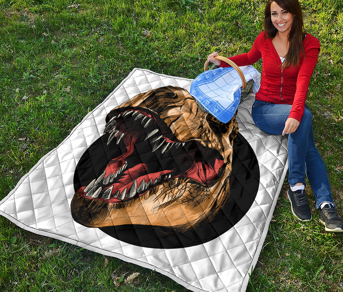Tyrannosaurus Rex Head Print Quilt