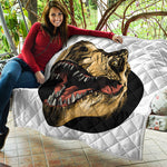 Tyrannosaurus Rex Head Print Quilt