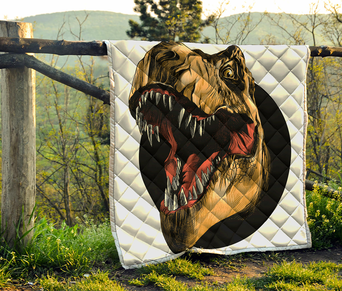 Tyrannosaurus Rex Head Print Quilt