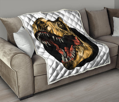 Tyrannosaurus Rex Head Print Quilt