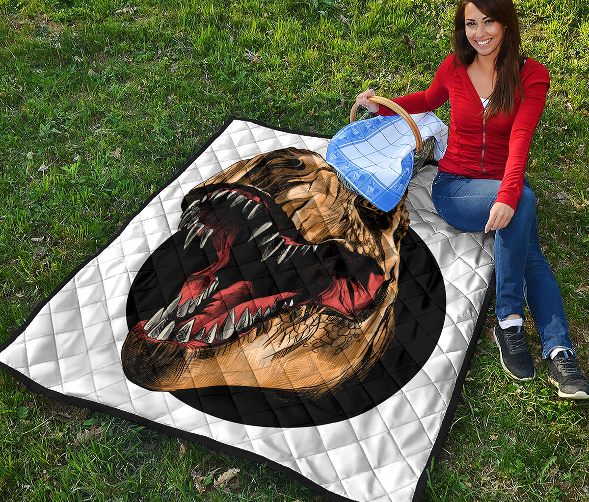 Tyrannosaurus Rex Head Print Quilt