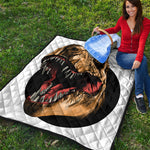 Tyrannosaurus Rex Head Print Quilt
