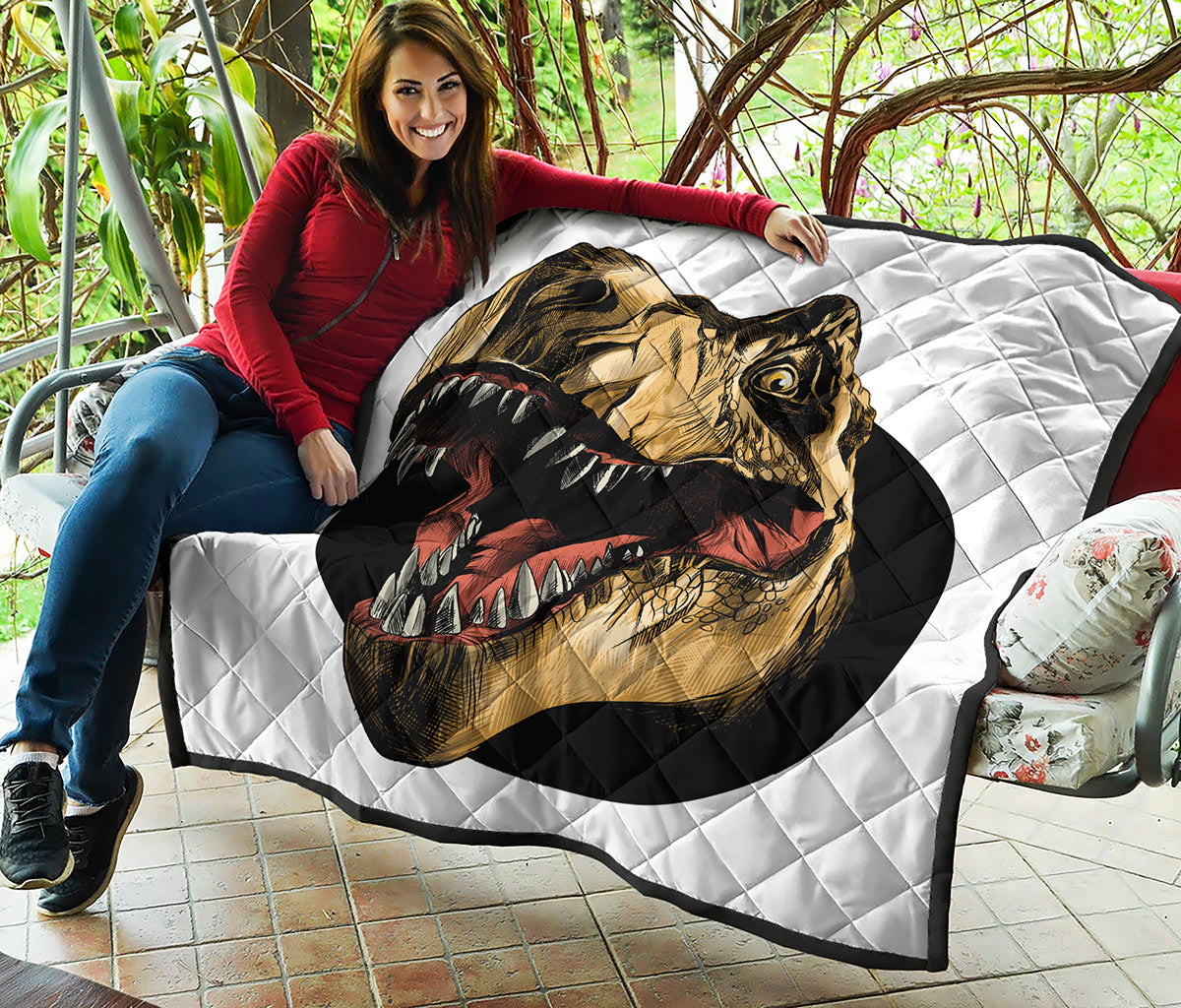 Tyrannosaurus Rex Head Print Quilt