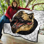Tyrannosaurus Rex Head Print Quilt
