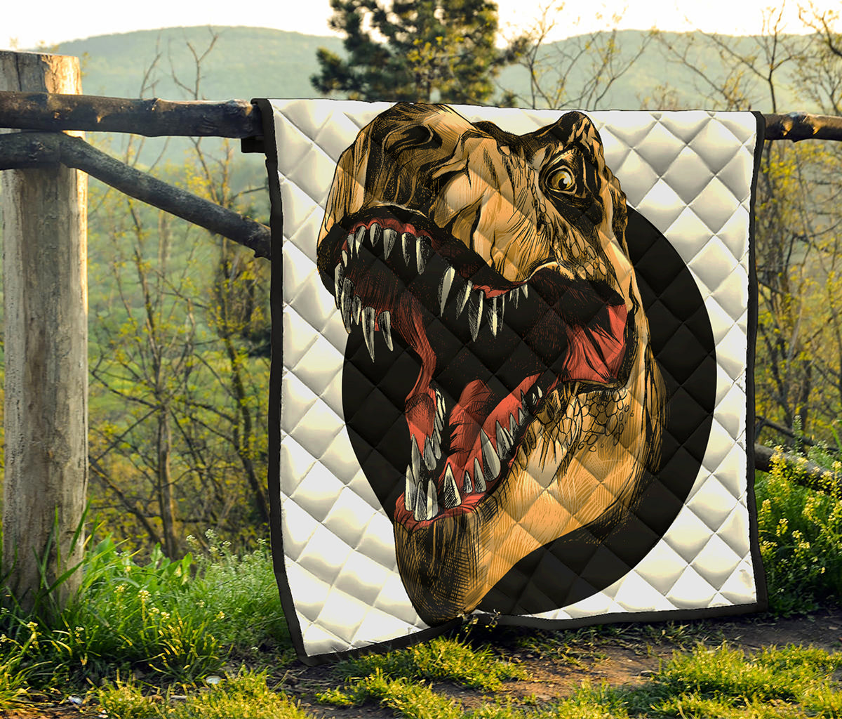 Tyrannosaurus Rex Head Print Quilt