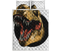 Tyrannosaurus Rex Head Print Quilt Bed Set