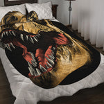 Tyrannosaurus Rex Head Print Quilt Bed Set