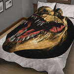Tyrannosaurus Rex Head Print Quilt Bed Set
