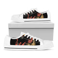 Tyrannosaurus Rex Head Print White Low Top Sneakers