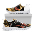 Tyrannosaurus Rex Head Print White Running Shoes