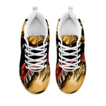 Tyrannosaurus Rex Head Print White Sneakers
