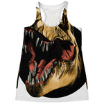 Tyrannosaurus Rex Head Print Women's Racerback Tank Top