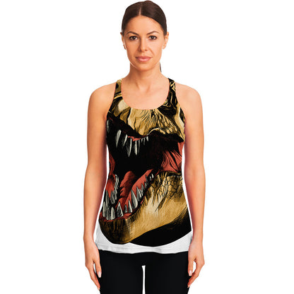 Tyrannosaurus Rex Head Print Women's Racerback Tank Top