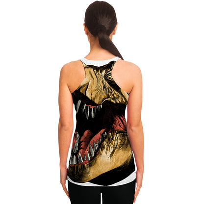 Tyrannosaurus Rex Head Print Women's Racerback Tank Top
