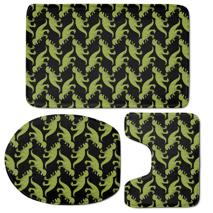 Tyrannosaurus Rex Pattern Print 3 Piece Bath Mat Set