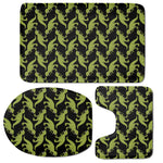 Tyrannosaurus Rex Pattern Print 3 Piece Bath Mat Set