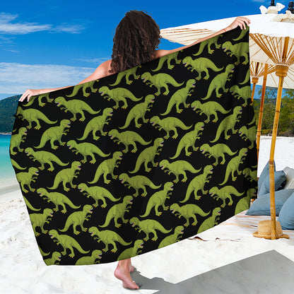 Tyrannosaurus Rex Pattern Print Beach Sarong Wrap