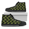Tyrannosaurus Rex Pattern Print Black High Top Sneakers