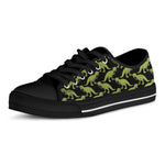 Tyrannosaurus Rex Pattern Print Black Low Top Shoes
