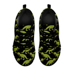 Tyrannosaurus Rex Pattern Print Black Sneakers
