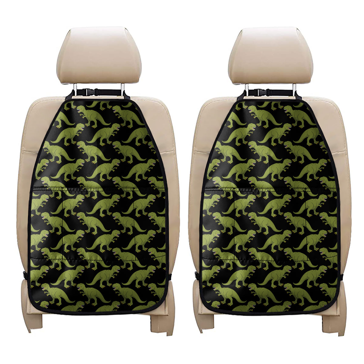 Tyrannosaurus Rex Pattern Print Car Seat Organizers