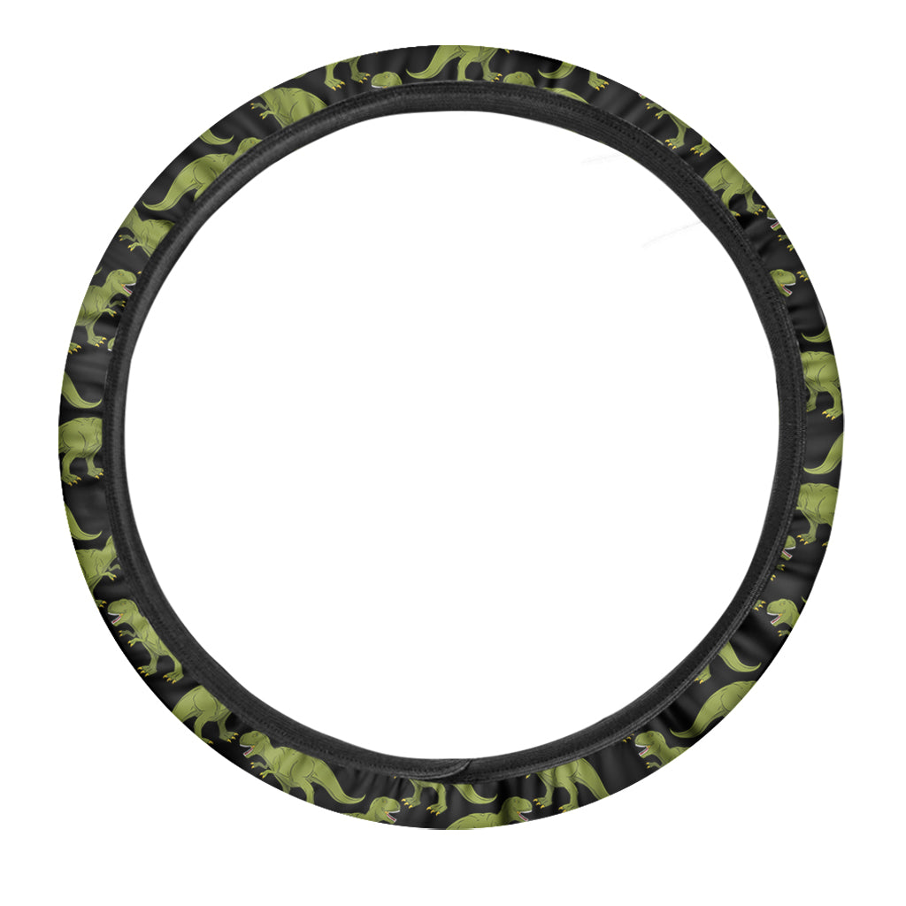 Tyrannosaurus Rex Pattern Print Car Steering Wheel Cover