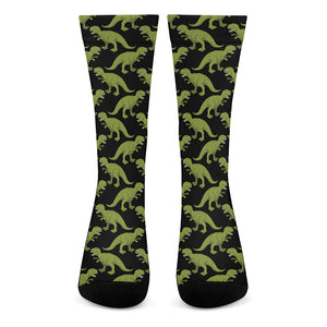 Tyrannosaurus Rex Pattern Print Crew Socks