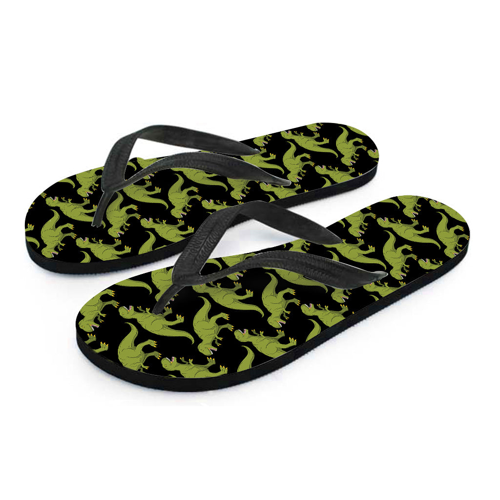 Tyrannosaurus Rex Pattern Print Flip Flops