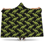 Tyrannosaurus Rex Pattern Print Hooded Blanket