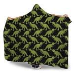 Tyrannosaurus Rex Pattern Print Hooded Blanket