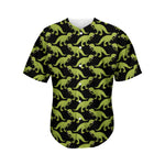 Tyrannosaurus Rex Pattern Print Men's Baseball Jersey