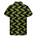 Tyrannosaurus Rex Pattern Print Men's Short Sleeve Shirt