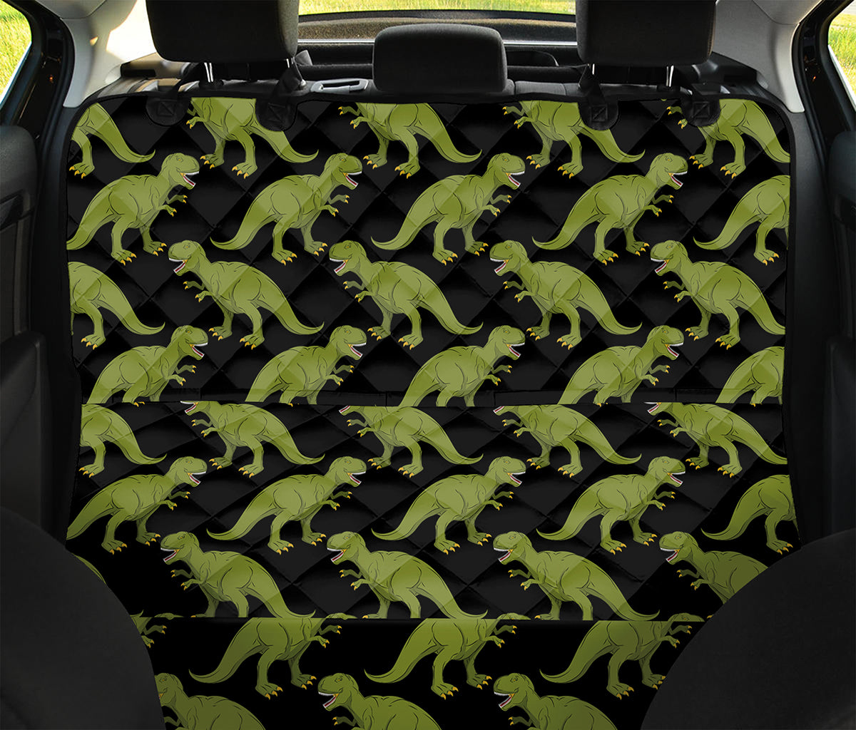 Tyrannosaurus Rex Pattern Print Pet Car Back Seat Cover
