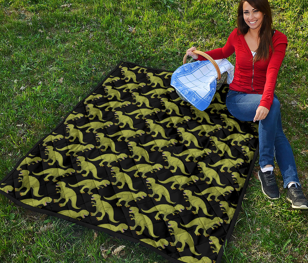 Tyrannosaurus Rex Pattern Print Quilt