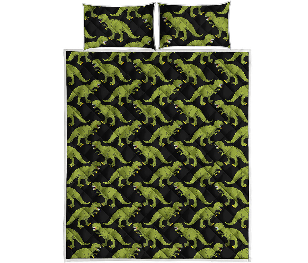 Tyrannosaurus Rex Pattern Print Quilt Bed Set