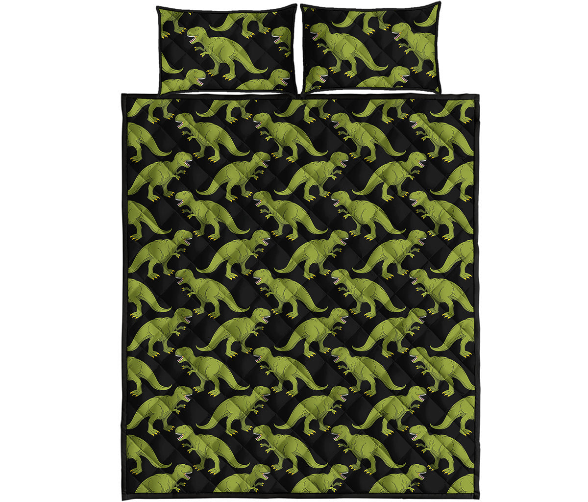 Tyrannosaurus Rex Pattern Print Quilt Bed Set