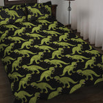 Tyrannosaurus Rex Pattern Print Quilt Bed Set