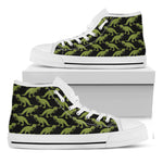 Tyrannosaurus Rex Pattern Print White High Top Shoes