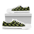 Tyrannosaurus Rex Pattern Print White Low Top Sneakers