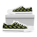 Tyrannosaurus Rex Pattern Print White Low Top Shoes