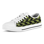 Tyrannosaurus Rex Pattern Print White Low Top Shoes