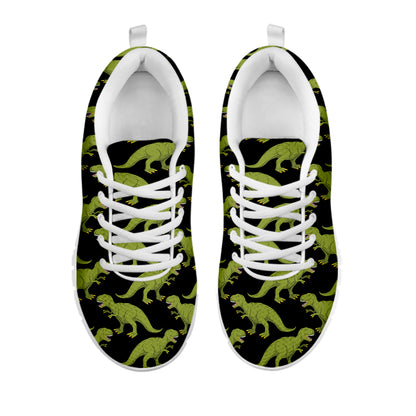 Tyrannosaurus Rex Pattern Print White Sneakers