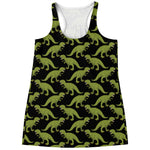 Tyrannosaurus Rex Pattern Print Women's Racerback Tank Top