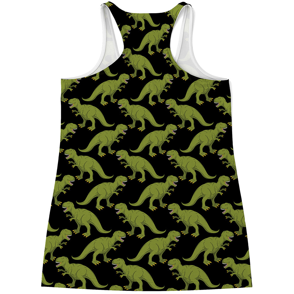 Tyrannosaurus Rex Pattern Print Women's Racerback Tank Top