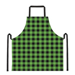 UFO Green And Black Buffalo Check Print Apron