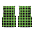 UFO Green And Black Buffalo Check Print Front Car Floor Mats