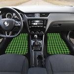 UFO Green And Black Buffalo Check Print Front Car Floor Mats