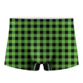 UFO Green And Black Buffalo Check Print Men's Boxer Briefs