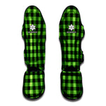 UFO Green And Black Buffalo Check Print Muay Thai Shin Guard