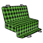 UFO Green And Black Buffalo Check Print Pet Car Back Seat Cover